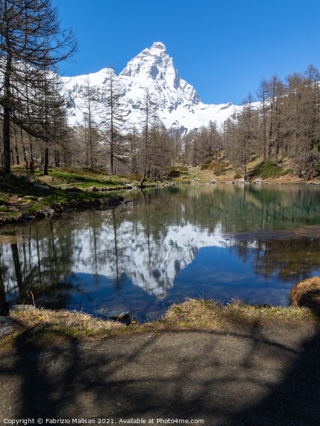 Lake Reflection Cervinia Aosta Valley Italy @FabrizioMalisan Photography-6020 Picture Board by Fabrizio Malisan