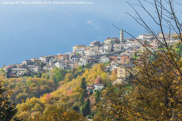  Italian Hillside Village Picture Board by Fabrizio Malisan