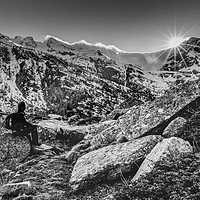 Buy canvas prints of Watching The Sun Setting Over The Mountains by Fabrizio Malisan
