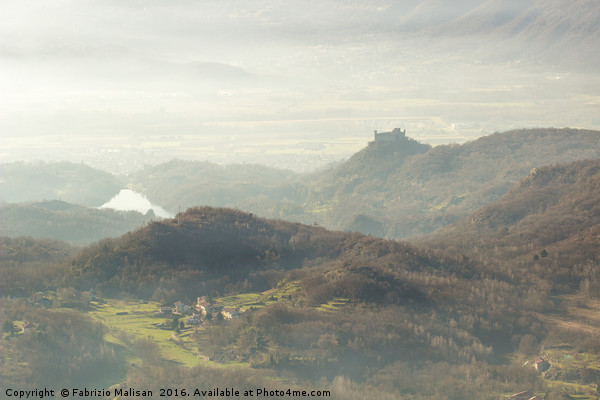 Autumnal landscape and fog over the castle Picture Board by Fabrizio Malisan