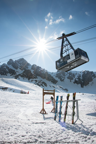 A big cablecar ride to the top of the mountain Picture Board by Fabrizio Malisan