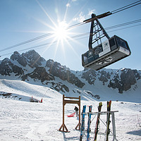 Buy canvas prints of A big cablecar ride to the top of the mountain by Fabrizio Malisan