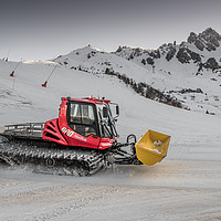 Buy canvas prints of Piste Basher at Work by Fabrizio Malisan