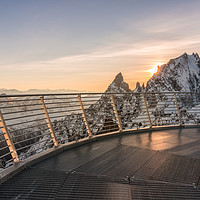 Buy canvas prints of Sunset view from the top of SkyWay Mont Blanc  by Fabrizio Malisan