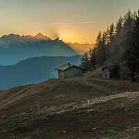 Buy canvas prints of Evening comes in the mountains by Fabrizio Malisan