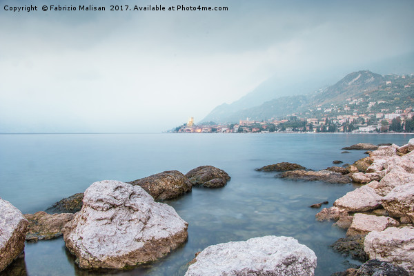 A Gloomy Day In Malcesine Lake Garda  Picture Board by Fabrizio Malisan