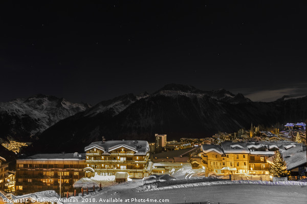 Courchevel Mountain Ski Resort France Picture Board by Fabrizio Malisan