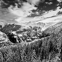 Buy canvas prints of Atmospheric Snowy Mountain Landscape by Fabrizio Malisan