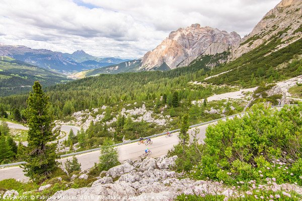Landscape Dolomites Cycling Alta Badia Trentino Al Picture Board by Fabrizio Malisan