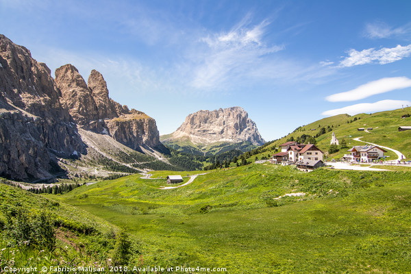 Passo Gardena Groden Pass Dolomites Italy Picture Board by Fabrizio Malisan