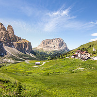 Buy canvas prints of Passo Gardena Groden Pass Dolomites Italy by Fabrizio Malisan