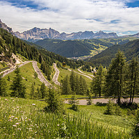 Buy canvas prints of Gardena Mountain Pass in the Dolomites by Fabrizio Malisan