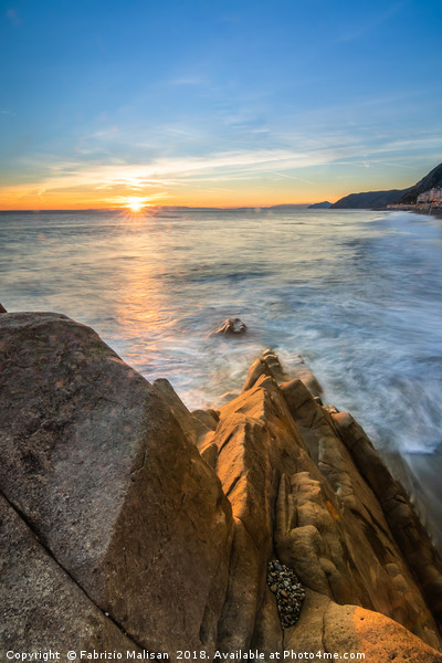 Sunset over the sea Picture Board by Fabrizio Malisan