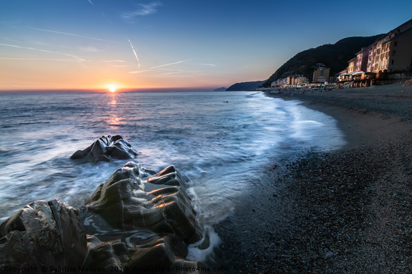 Sunset Waves Picture Board by Fabrizio Malisan