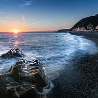 Buy canvas prints of Sunset Waves by Fabrizio Malisan