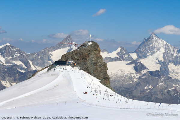 The Klein Matterhorn Mountain in Zermatt Switzerla Picture Board by Fabrizio Malisan