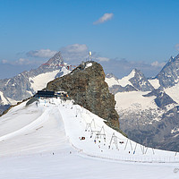Buy canvas prints of The Klein Matterhorn Mountain in Zermatt Switzerla by Fabrizio Malisan