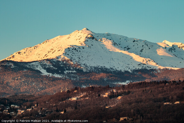 Afternoon winter sun light over Mombarone mountain Picture Board by Fabrizio Malisan