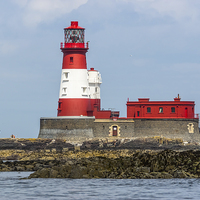 Buy canvas prints of  Red And White North Sea Lighthouse by Tanya Hall