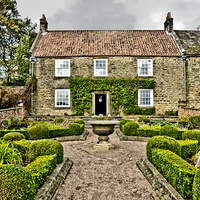 Buy canvas prints of  Northumberland Cottage And Garderns by Tanya Hall