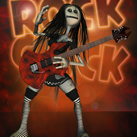 Buy canvas prints of  Rag Doll Rocker - Rock Chick by Tanya Hall
