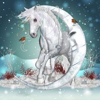 Buy canvas prints of  The Winter Moon Fantasy Art by Tanya Hall