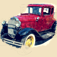 Buy canvas prints of Vintage Automobile by Tanya Hall