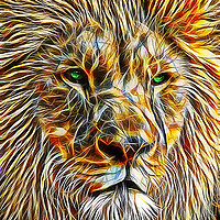 Buy canvas prints of The Majestic Lion by Tanya Hall