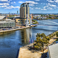 Buy canvas prints of  Salford Quays by Graham Hawcroft