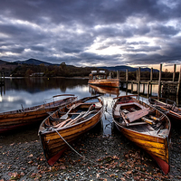 Buy canvas prints of  Derwentwater Boats by David Hirst