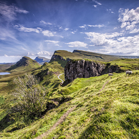 Buy canvas prints of The Quiraing on the isle of Skye During the Daytim by David Hirst
