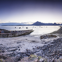 Buy canvas prints of  Elgol Harbour At Sunset by David Hirst