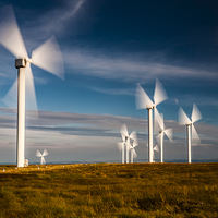 Buy canvas prints of  Turbines in Motion by David Hirst