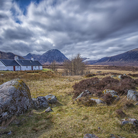 Buy canvas prints of  Black Rock Cottage in scotland by David Hirst