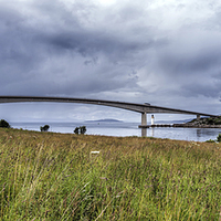 Buy canvas prints of  Skye Bridge from Kyleakin side by David Hirst