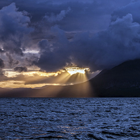 Buy canvas prints of  Light Shaft at Elgol by David Hirst