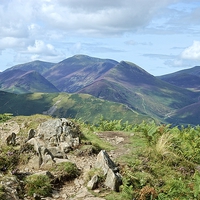 Buy canvas prints of  Derwent Fells by tom downing