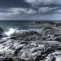 Buy canvas prints of  Land Sea and Sky in colour  by tom downing