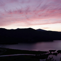 Buy canvas prints of  Catbells in silhouette by tom downing