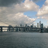 Buy canvas prints of Manhattan Bridge by tom downing