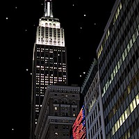 Buy canvas prints of Empire State dark nights by tom downing