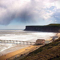 Buy canvas prints of Saltburn on sea peir by tom downing