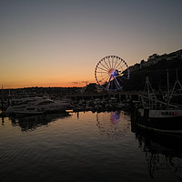 Buy canvas prints of Sunset over Riviera wheel by tom downing