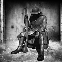 Buy canvas prints of Solitude of a Soldier by tom downing