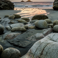 Buy canvas prints of Porth Nanven Sunset by Bob Small