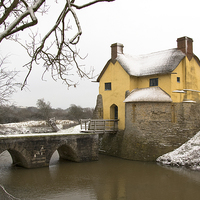 Buy canvas prints of Stogursey Castle in Winter by Bob Small