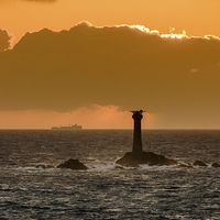 Buy canvas prints of Longships Lighthouse by Bob Small