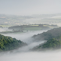 Buy canvas prints of Haddeo Valley Mists by Bob Small