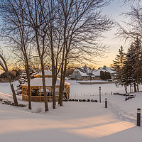 Buy canvas prints of Snowy Sunrise by Bob Small