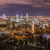 Buy canvas prints of Montreal Cityscape from Mont Royal by Bob Small